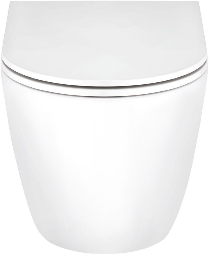 Унитаз подвесной QTAP Scorpio безободковый с сиденьем Soft-close QT1433053ERW - QT1433053ERW