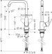 Смеситель для кухонной мойки HANSGROHE Focus M41 260 1jet Matt Black 31820670 черный матовый - 31820670 - 2