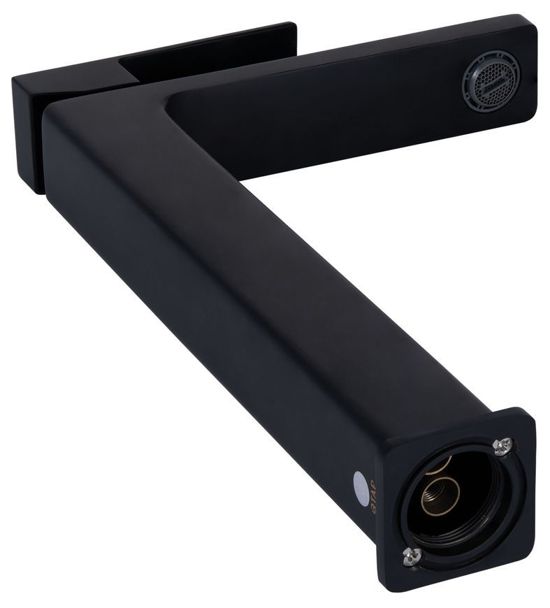 Смеситель для раковины Qtap Gemini высокий Black Matt QTGEM269BLM45678 латунь - QTGEM269BLM45678