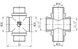 Хрестовина латунна SD Forte 1/2"ВРх1/2"ЗРх1/2"ВРх1/2"ЗР нікельована SF35515