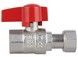 Кран шаровой прямой с накидной гайкой Thermo Alliance Standart 1/2" ВР латунь PN40 TAS260W15