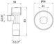 Кран приборный угловой Thermo Alliance Standart 1/2"х3/4" НР латунь, вентильная букса SF3441520