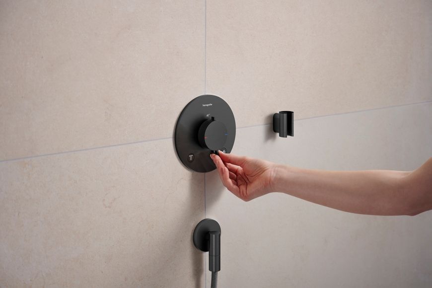 Шлангове під&rsquo;єднання HANSGROHE FixFit Fine S зі зворотним клапаном Brushed Black Chrome 28882340 чорний хром - 28882340