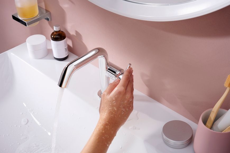Смеситель для раковины HANSGROHE Tecturis S 110 Fine CoolStart EcoSmart+ Chrome 73321000 хром - 73321000