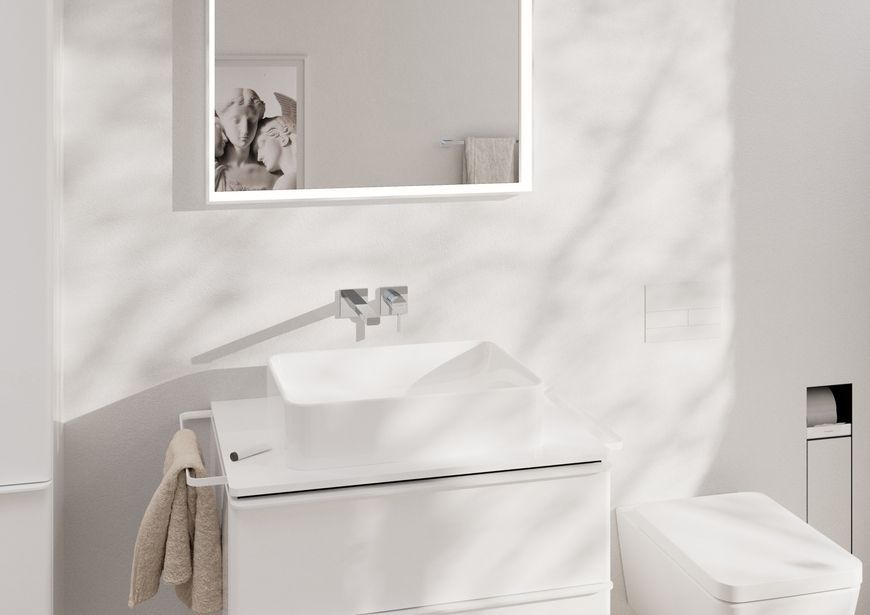 Смеситель для раковины скрытого монтажа HANSGROHE Tecturis E 22,5 см EcoSmart+ Chrome 73051000 хром с д/к - 73051000