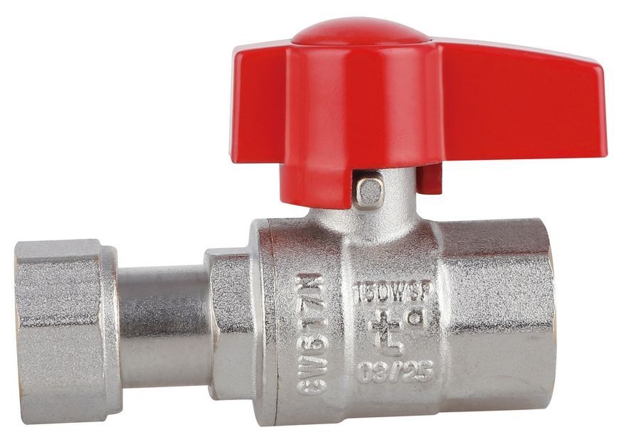 Кран шаровой прямой с накидной гайкой Thermo Alliance Standart 1/2" ВР латунь PN40 TAS260W15