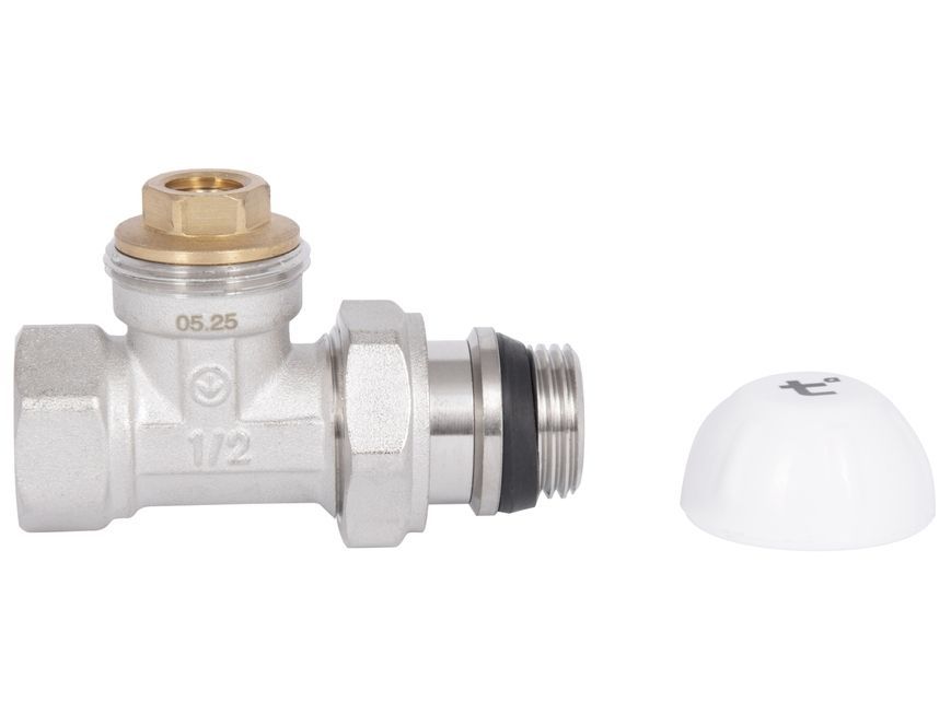 Кран радиаторный Thermo Alliance Standart 1/2" ВН Powerful с антипротечкой прямой SF231W15