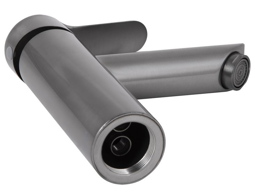 Смеситель для умывальника Brinex Pure 001F низкий Graphite BRIPUR001FGRP - BRIPUR001FGRP