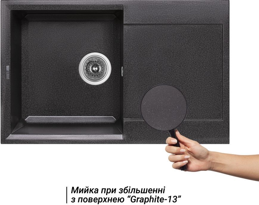 Кухонна мийка LIDZ 790x495/230 GRF-13 (LIDZGRF13790495230) - LIDZGRF13790495230
