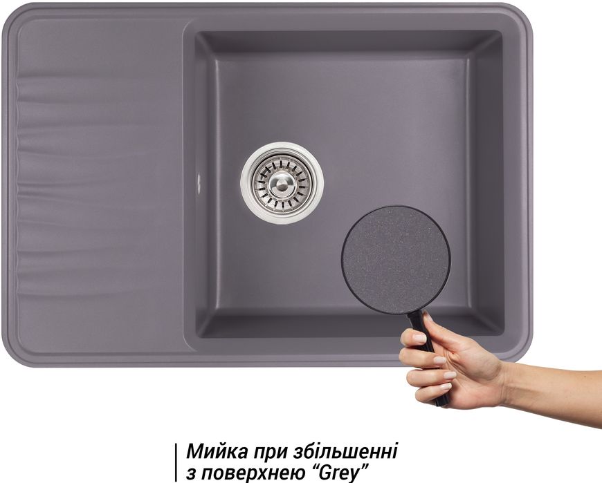 Кухонна мийка QTAP CS 7440 Grey (QT7440GRE471) - QT7440GRE471