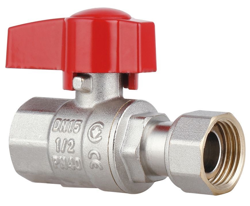 Кран шаровой прямой с накидной гайкой Thermo Alliance Standart 1/2" ВР латунь PN40 TAS260W15