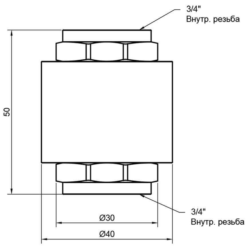 Обратный клапан SD PLUS с латунным штоком 3/4" SD240W20 - SD240W20