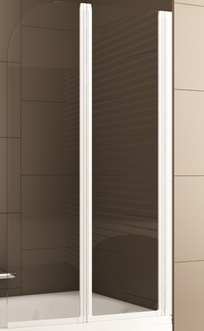 Шторка стеклянная для ванны KFA ARMATURA MODERN 2 170-06965P универсальная, профиль белый - 170-06965P