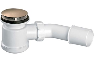 Сифон для душового піддону McALPINE HC26-AB 50 мм бронза чистка зверху (HC26BODY + HC26ABTRIM) - НС26-АВ