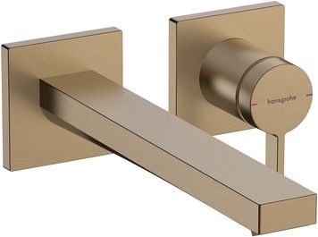 Змішувач для раковини прихованого монтажу HANSGROHE Tecturis E 22,5 см EcoSmart+ Brushed Bronze 73051140 бронза з д/к - 73051140