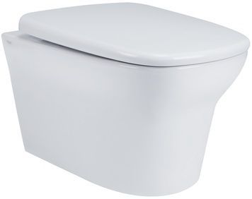 Унитаз подвесной QTAP Gemini безободковый с сиденьем Soft-close QT25332614EW - QT25332614EW