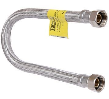 Шланг для підключення води Thermo Alliance Forte 60 см нержавіюче обплетення D10 1/2"x1/2" ВР TAF384W60