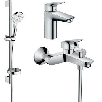 Набор смесителей HANSGROHE EcoSmart 3 в 1 (71104000+71400000+26553400) 20200008