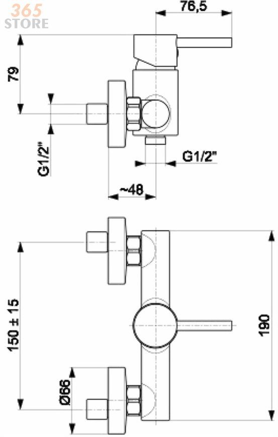 Смеситель для душа KFA ARMATURA NEDA 5826-010-00 - 5826-010-00