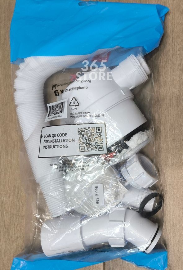 Сифон McALPINE "клік-клак" для ванни, HC2600CLMB чорний матовий - HC2600CLMB