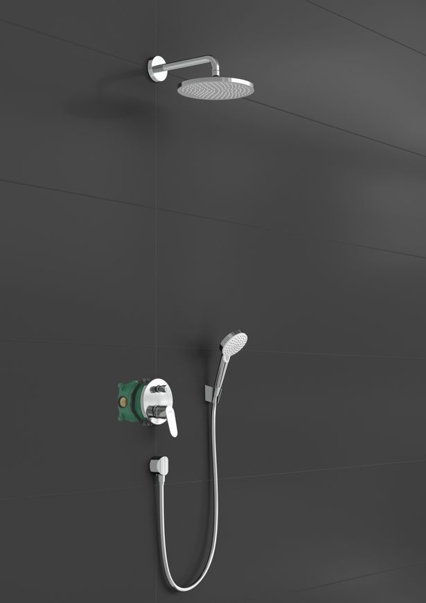 Душова система HANSGROHE Crometta S 240 1jet з одноважільним змішувачем 8 в 1 хром 27958000 - 27958000