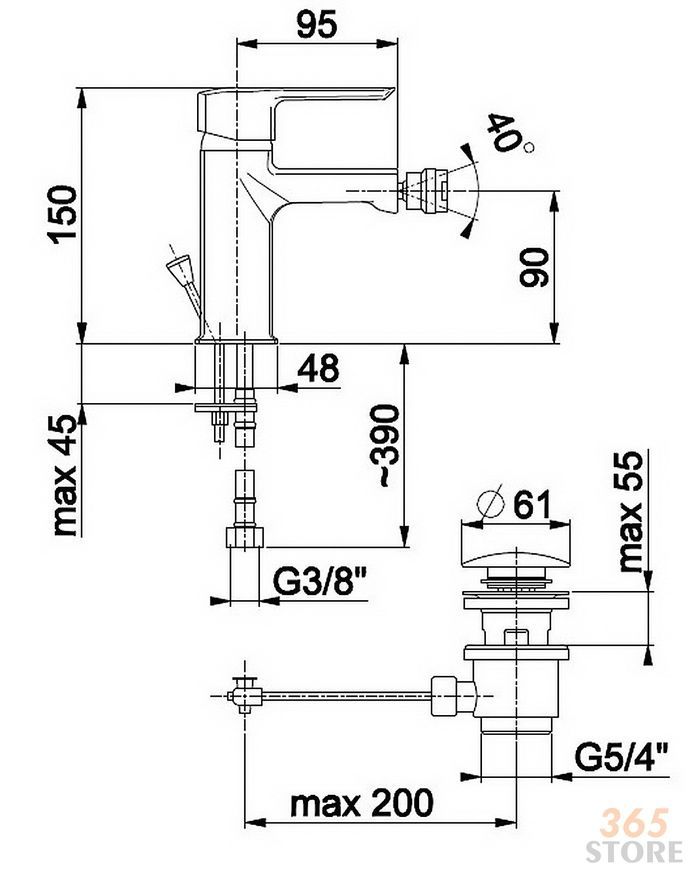 Змішувач для біде KFA ARMATURA AQUAMARYN 4617-015-00 - 4617-015-00