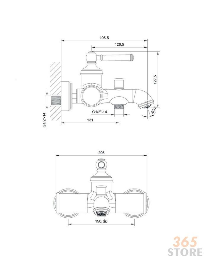Змішувач для ванни IMPRESE HYDRANT ZMK031806040 брашована, нікель, 35 мм - ZMK031806040