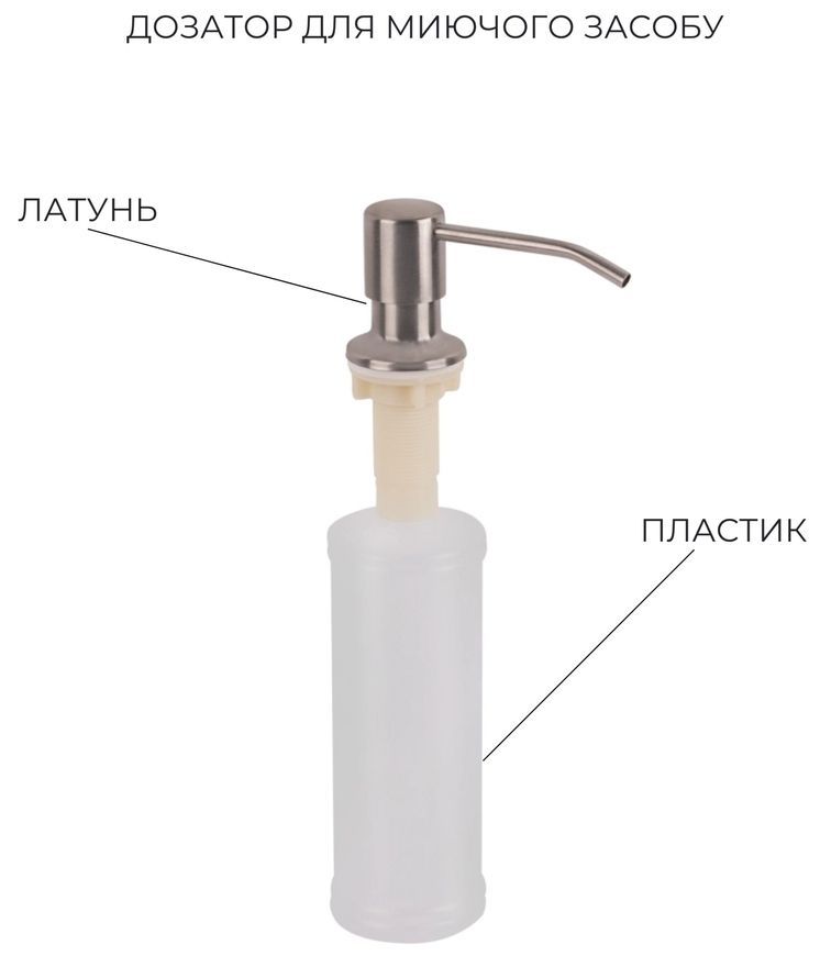 Кухонная мойка LIDZ Handmade H6050 Brushed Steel 3,0/1,0 диспенсер LDH6050BRU35371 - LDH6050BRU35371