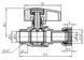 Кран кульовий прямий з накидною гайкою Thermo Alliance Standart 1/2" ВЗ латунь PN40 TAS261W15