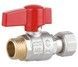 Кран кульовий прямий з накидною гайкою Thermo Alliance Standart 1/2" ВЗ латунь PN40 TAS261W15