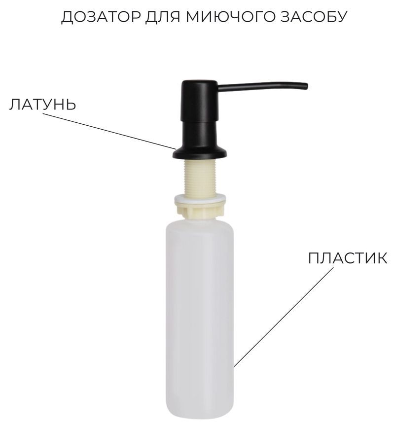 Кухонная мойка Lidz Handmade H6350BL PVD Brushed Black 3,0/1,0 LDH6350BLPVD45589 черная - LDH6350BLPVD45589