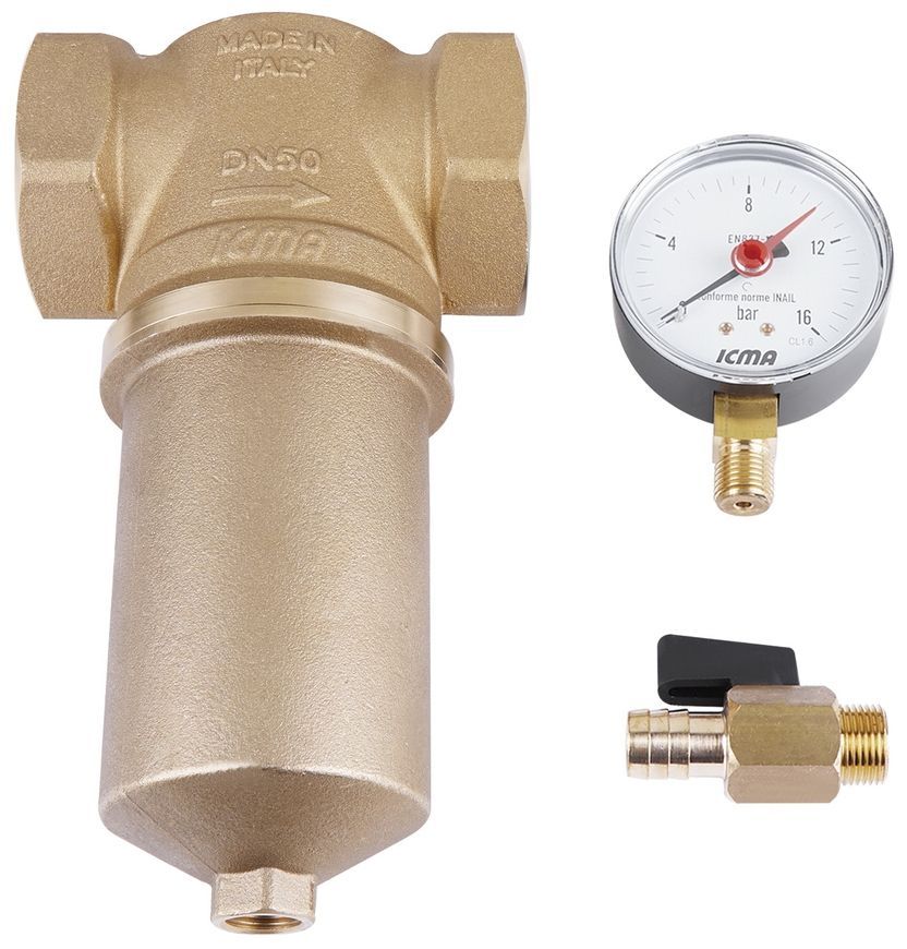 Фільтр самопромивний ICMA 2" №750 з манометром - 83750AJ05