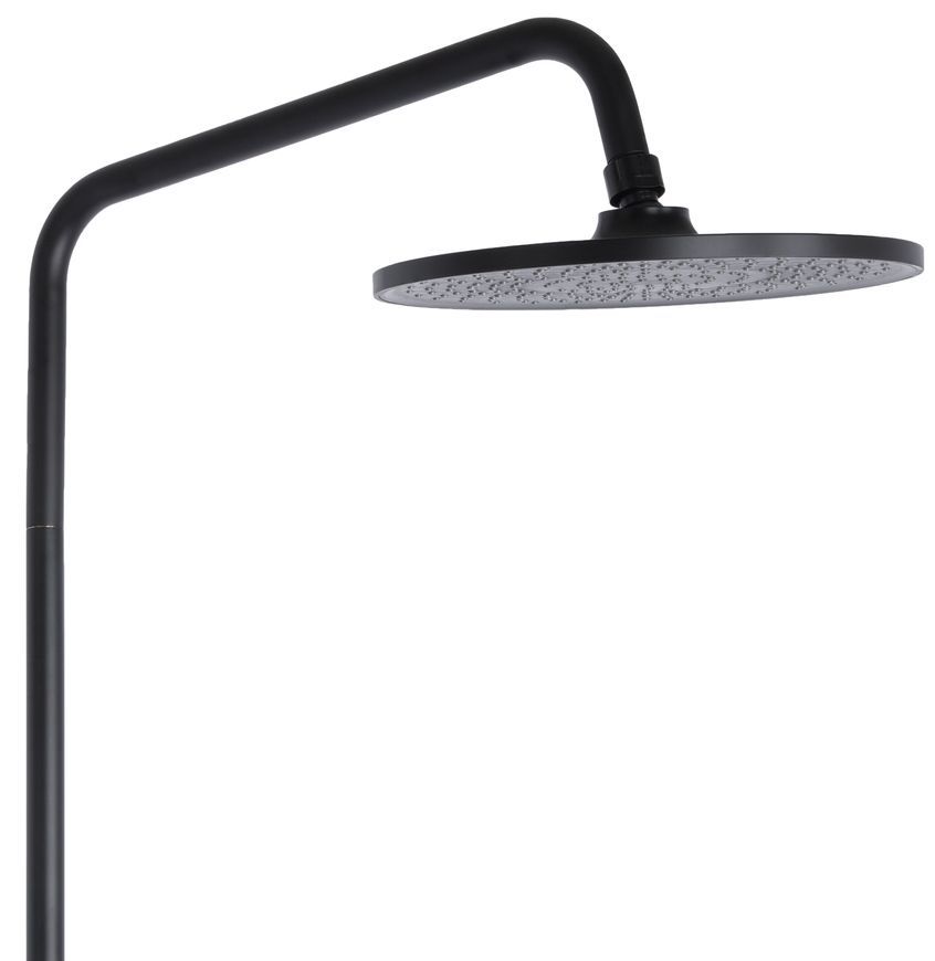 Душевая система Qtap Taurus с поворотным изливом Black Matt QTTAU111BLM45666 - QTTAU111BLM45666