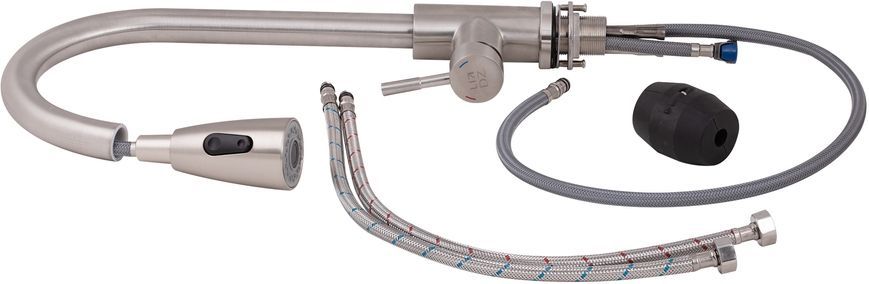 Смеситель для кухни LIDZ Aria 015FL Nickel с выдвижным изливом LDARI015FLNKS34945 - LDARI015FLNKS34945