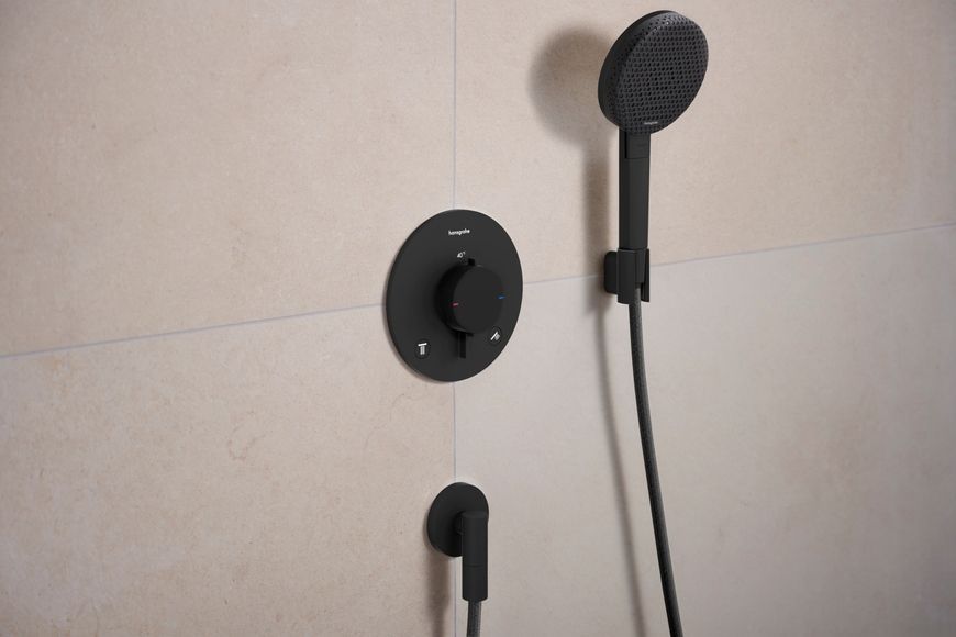 Шлангове під&rsquo;єднання HANSGROHE FixFit Fine S зі зворотним клапаном Matt Black 28882670 чорний матовий - 28882670