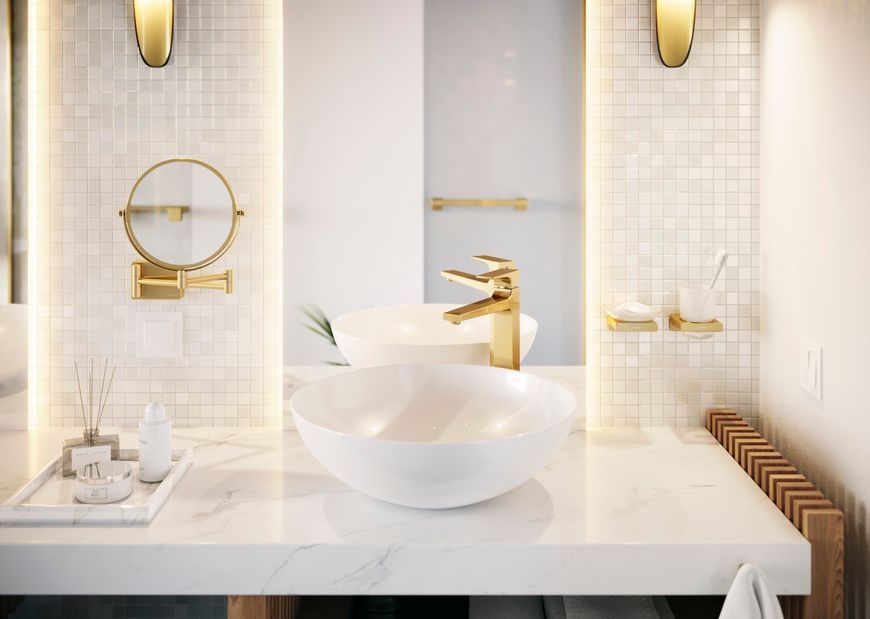 Стакан для зубных щеток HANSGROHE AddStoris Polished Gold Optic 41749990 золото