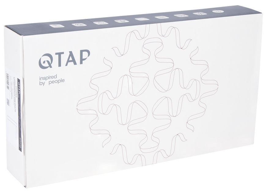 Смеситель для раковины Qtap Gemini высокий Chrome/White QTGEM269CRW45679 латунь - QTGEM269CRW45679