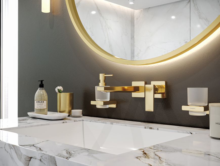 Стакан для зубных щеток HANSGROHE AddStoris Polished Gold Optic 41749990 золото