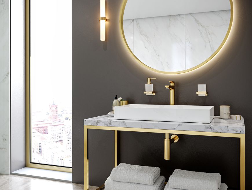 Стакан для зубних щіток HANSGROHE AddStoris Polished Gold Optic 41749990 золото