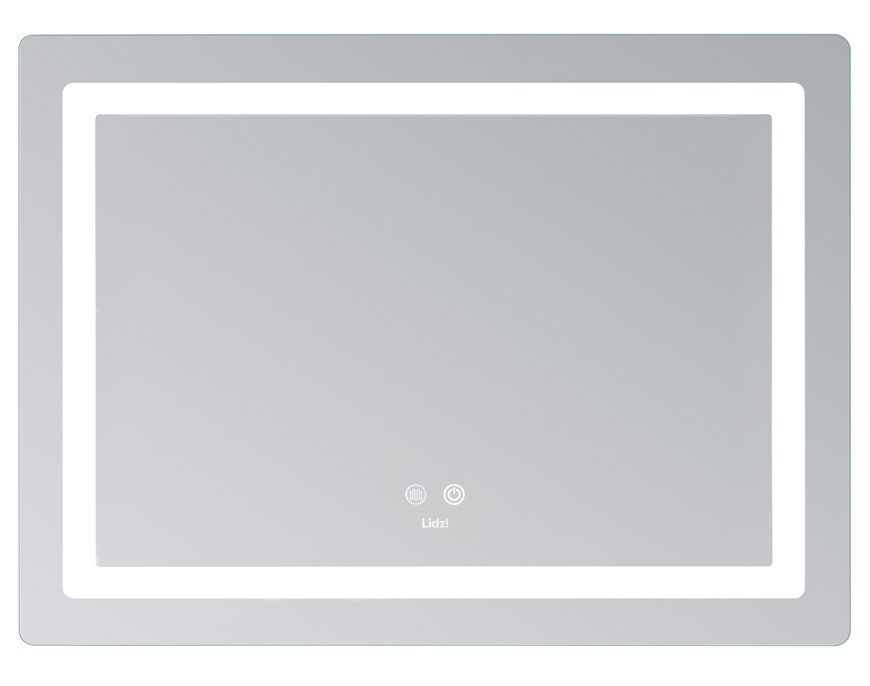 Дзеркало Lidz Kubis KU2 700х500 мм з LED-підсвічуванням Touch, з антизапотіванням, з димером, рег. яскравості LD78LF90448486