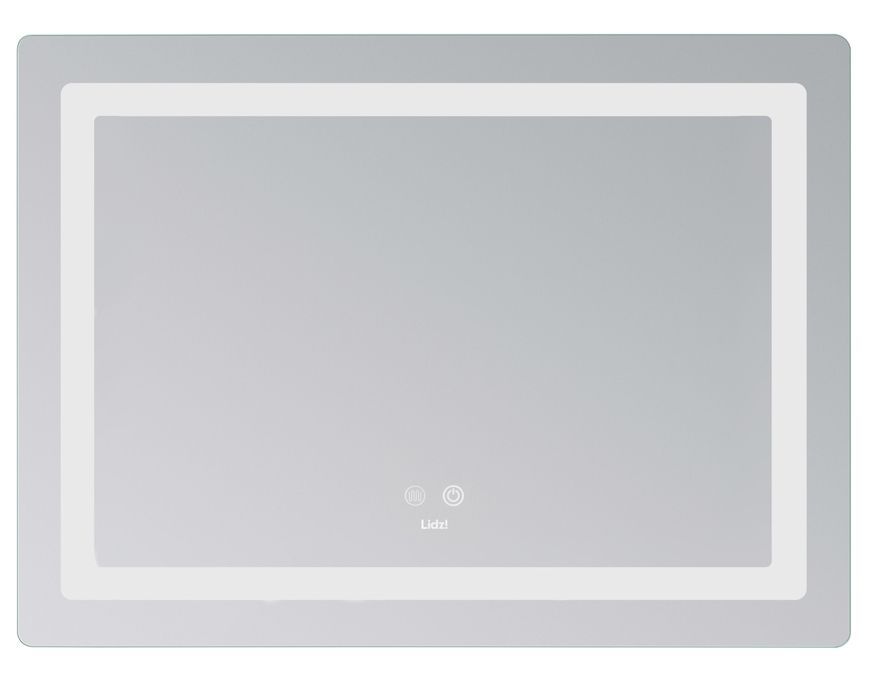 Дзеркало Lidz Kubis KU2 700х500 мм з LED-підсвічуванням Touch, з антизапотіванням, з димером, рег. яскравості LD78LF90448486
