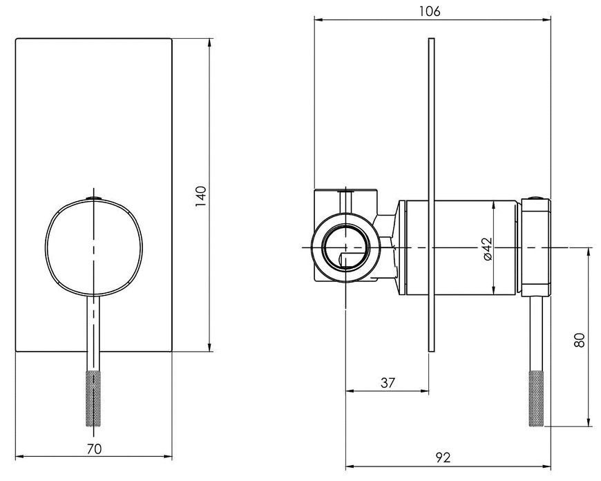 Змішувач для душу IMPRESE BRENTA ZMK071901081 прихований монтаж хром 35 мм - ZMK071901081