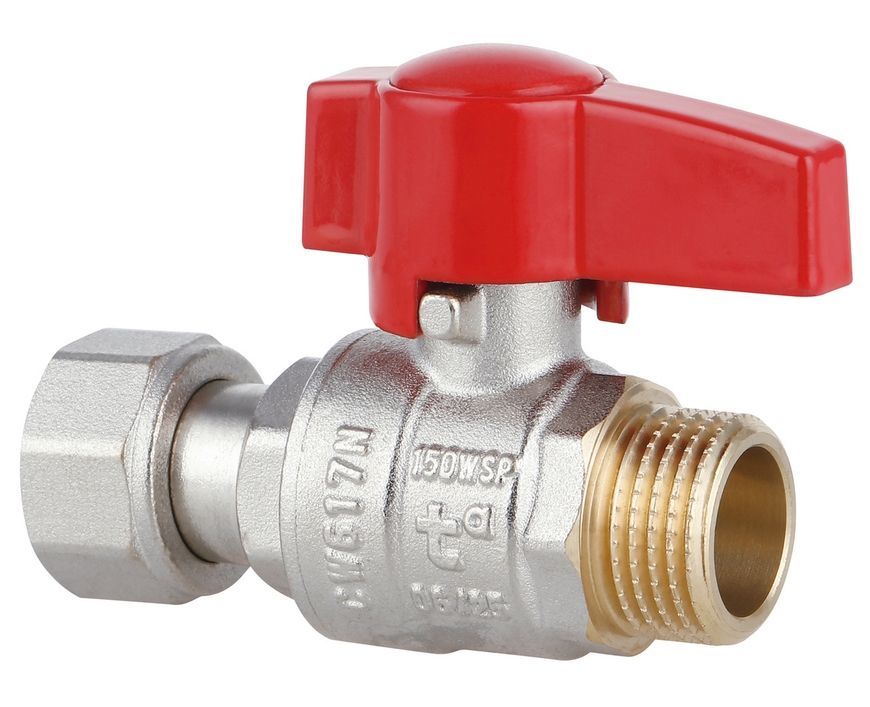Кран кульовий прямий з накидною гайкою Thermo Alliance Standart 1/2" ВЗ латунь PN40 TAS261W15