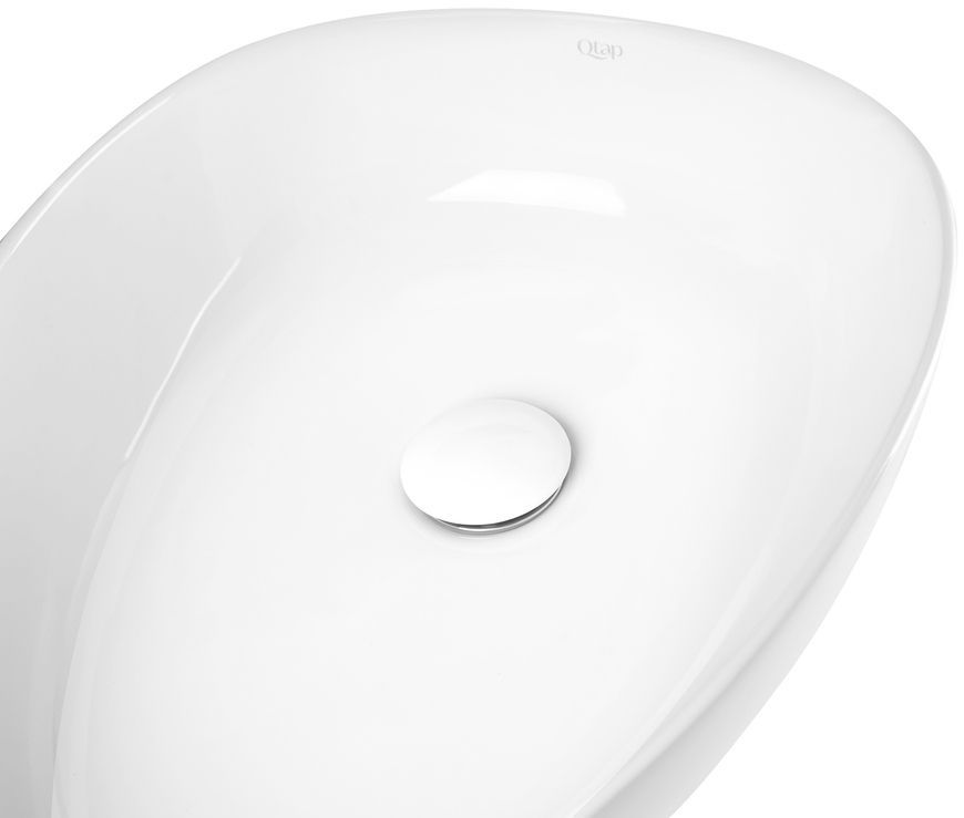 Раковина-чаша QTAP Leo 400х350х160 White з донним клапаном QT1111A053W - QT1111A053W