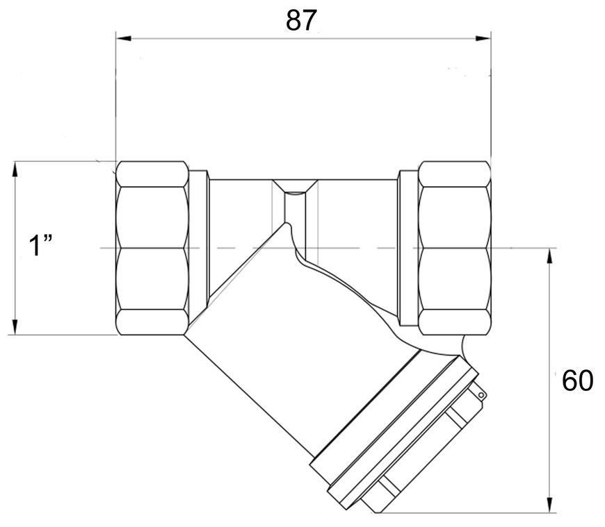 Фильтр косой грубой очистки для воды Icma 1"ВР №50 83050AF05 - 83050AF05