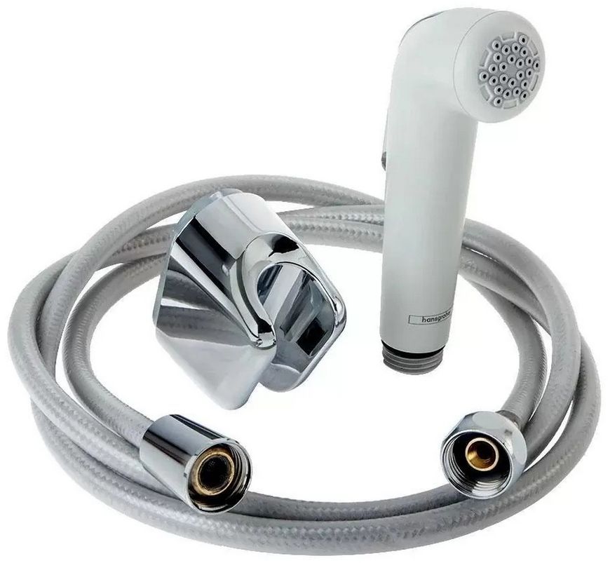 Гигиенический душ Hansgrohe с держателем и душевым шлангом 125 см 32127000 белый/хром - 32127000