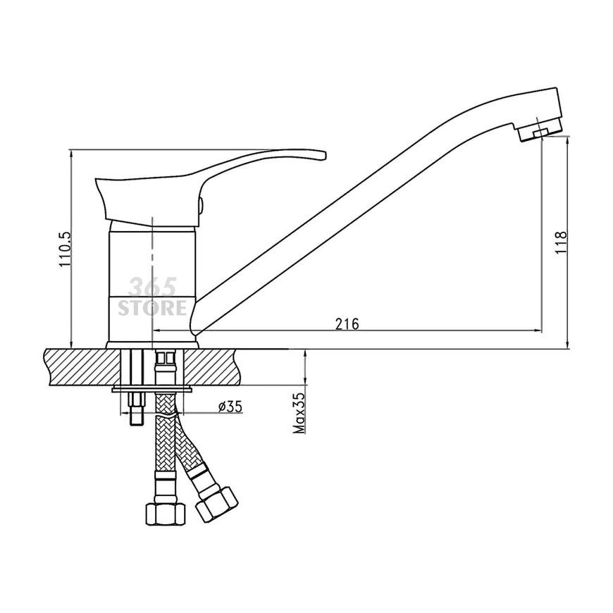 Смеситель для мойки Q-TAP Eris СRM 002 - QTERICRM002