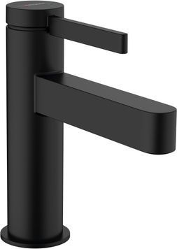 Змішувач для раковини HANSGROHE Finoris 100 Matt Black 76010670 чорний матовий з донним клапаном - 76010670