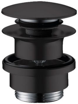 Донный клапан HANSGROHE push-open универсальный Matt Black 50100670 черный матовый - 50100670