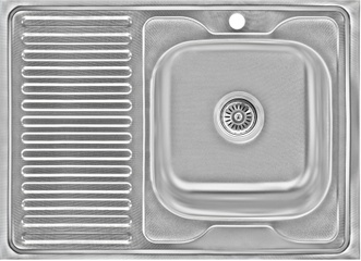 Кухонная мойка LIDZ 6080-R Decor 0,6 мм (160) - LIDZ6080RDEC06